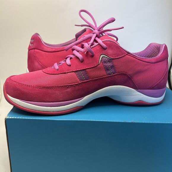 Dansko Shayla Suede Womens US 12.5-13 EU 43 Pink Lace Up Comfort Sneaker Fuchsia - Picture 6 of 11